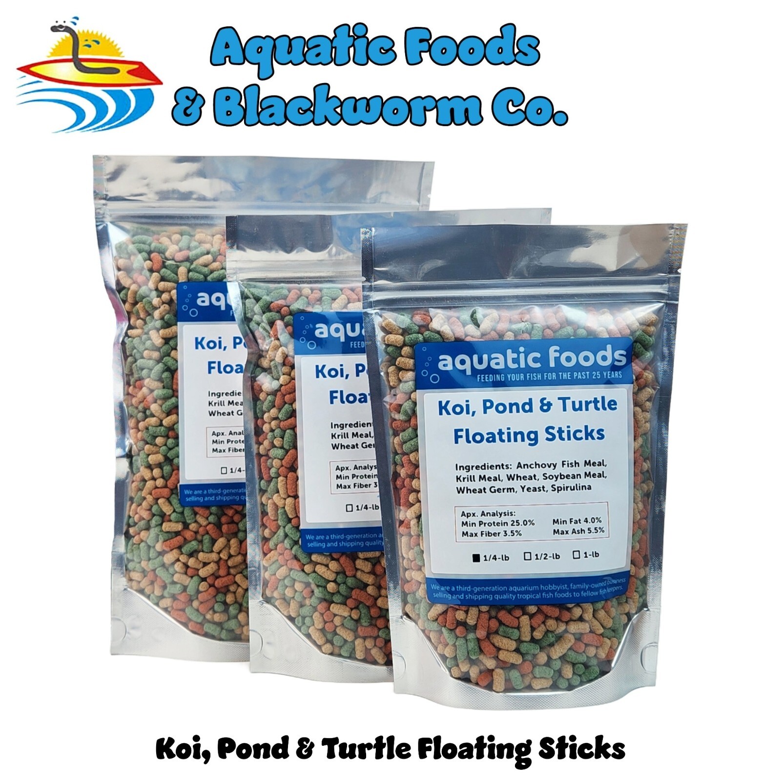 Koi, Pond & Turtle Floating Sticks for Koi, Turtles and all Pond Fish. WL