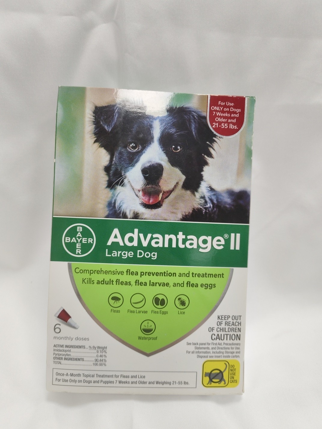 Advantage II for Dogs 21–55 lbs 6 Pack | Monthly Flea Treatment for Medium Dogs