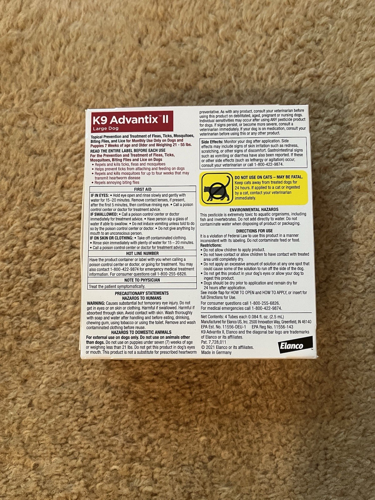 K9 Advantix II Spot-On Treatment for Dogs – 4 Pack