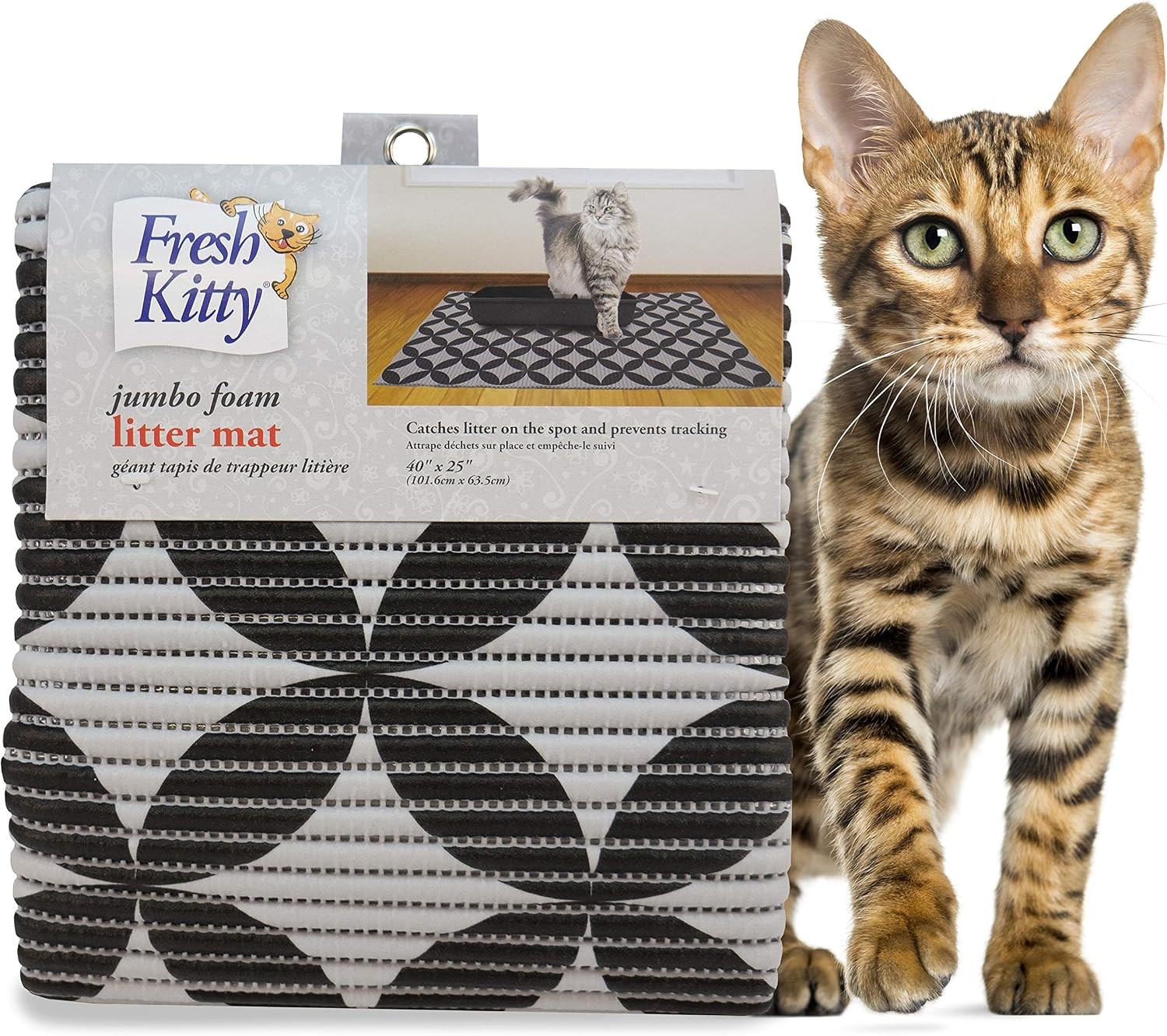 Durable XL Jumbo Foam Litter Box Mat – BPA and Phthalate Free, Water