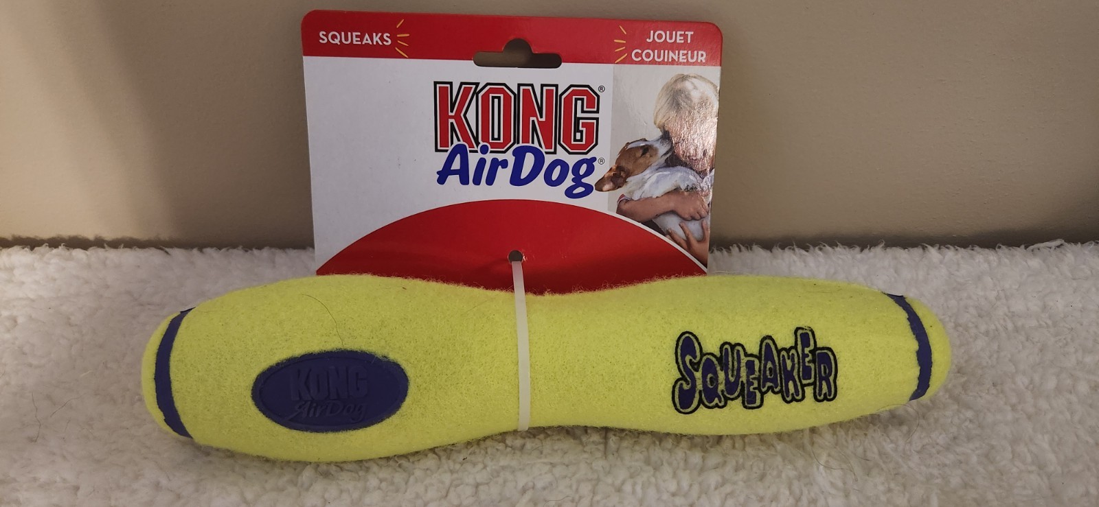 KONG Air Dog Squeaker Stick Large Dog Toy for Light to Moderate Chewers