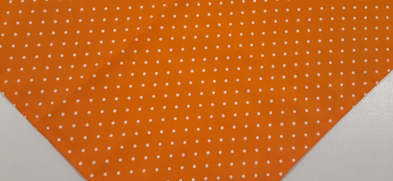Dog Bandana, Tie On, Halloween, Orange, White, Dots, S, M,L