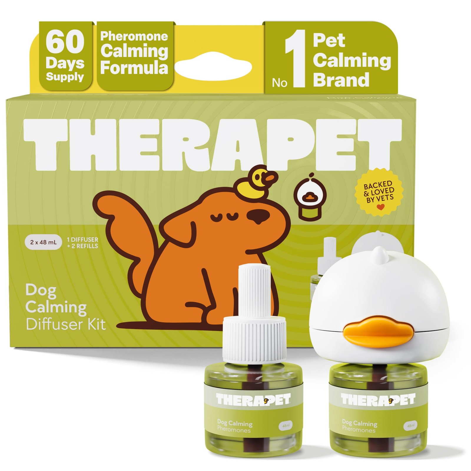 TheraPet MD 60-Day Dog Calming Diffuser Kit – Dog Pheromone Diffuser for Stre…