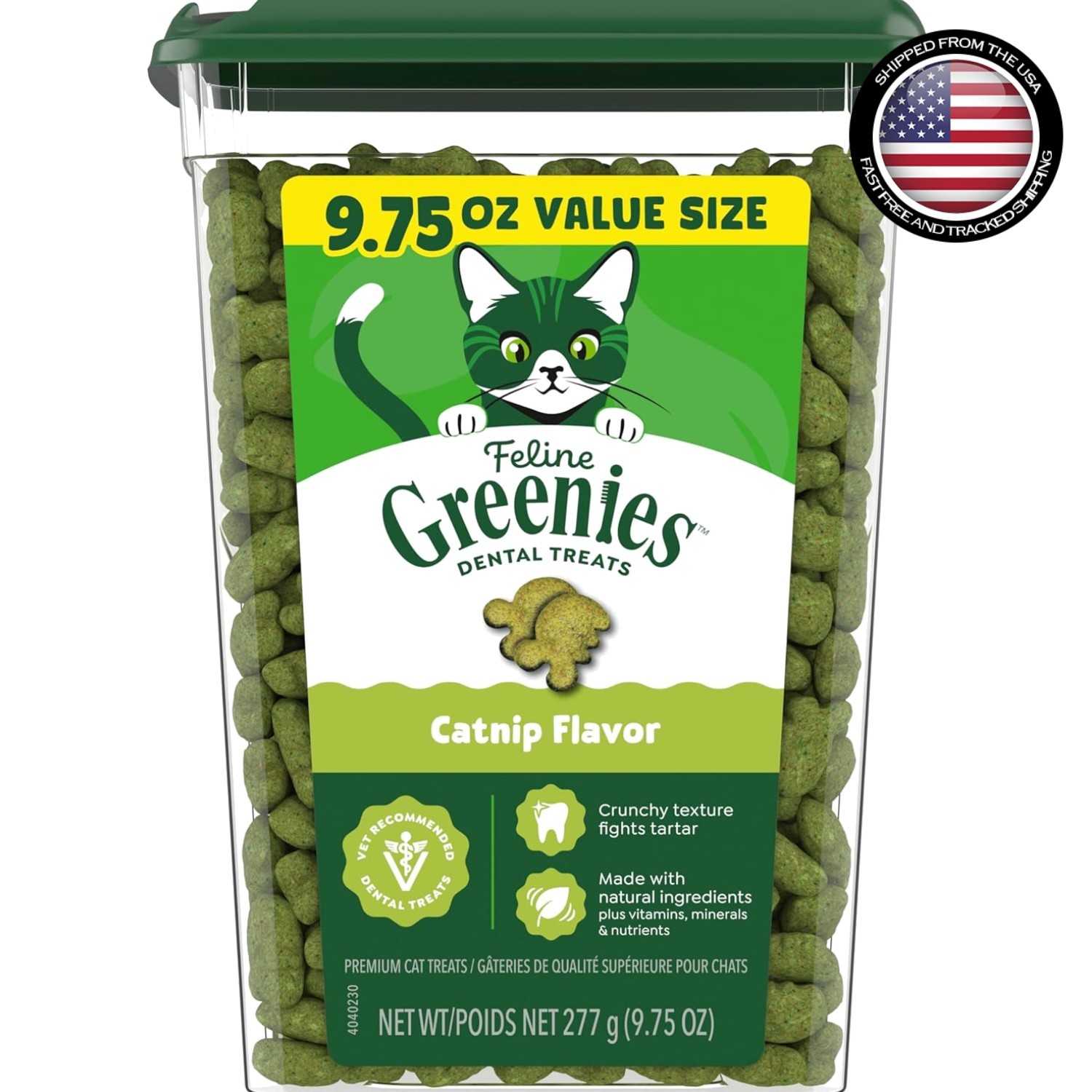 9.75 oz Catnip Dental Treats – Natural & Veterinarian-Approved for Healthy Cats