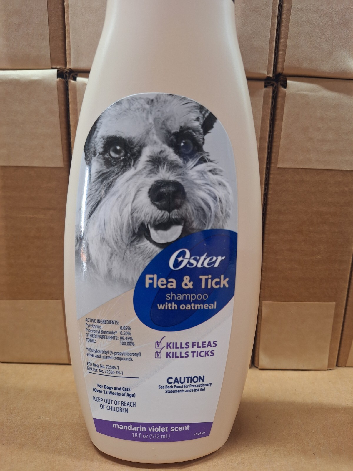Oster Oatmeal Flea & Tick Shampoo 18 fl.oz X4