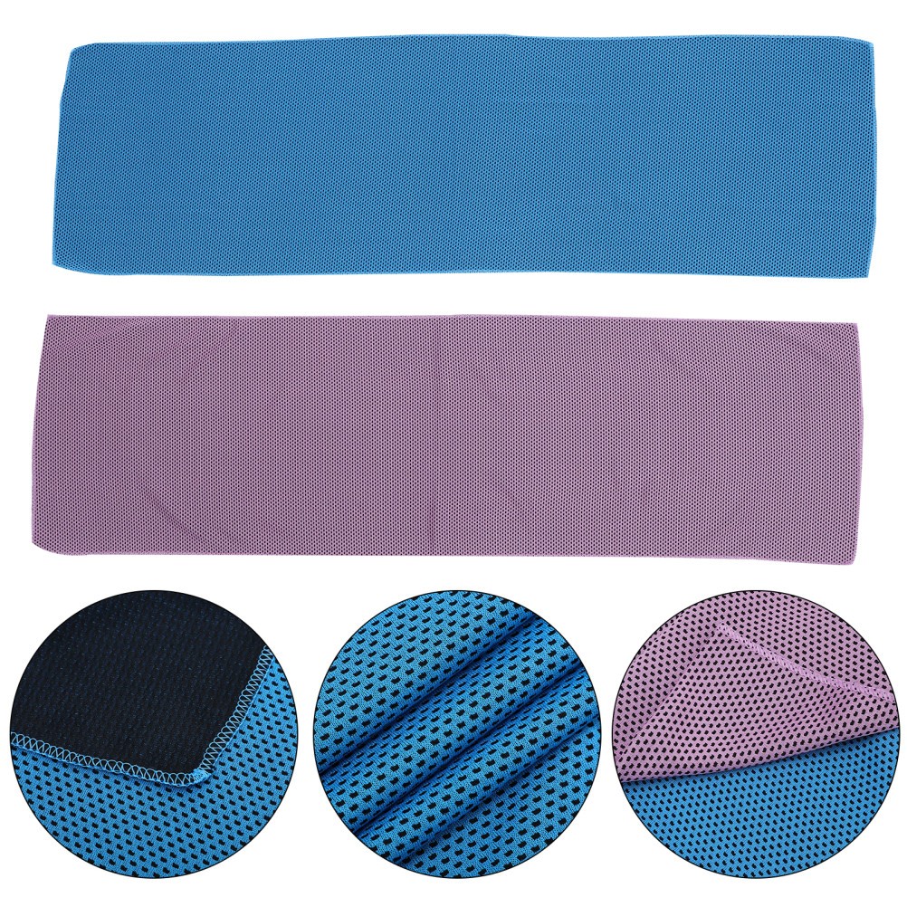 2Pcs Pet Summer Cooling Towels Dog Ice Scarves Reusable Assorted Colors