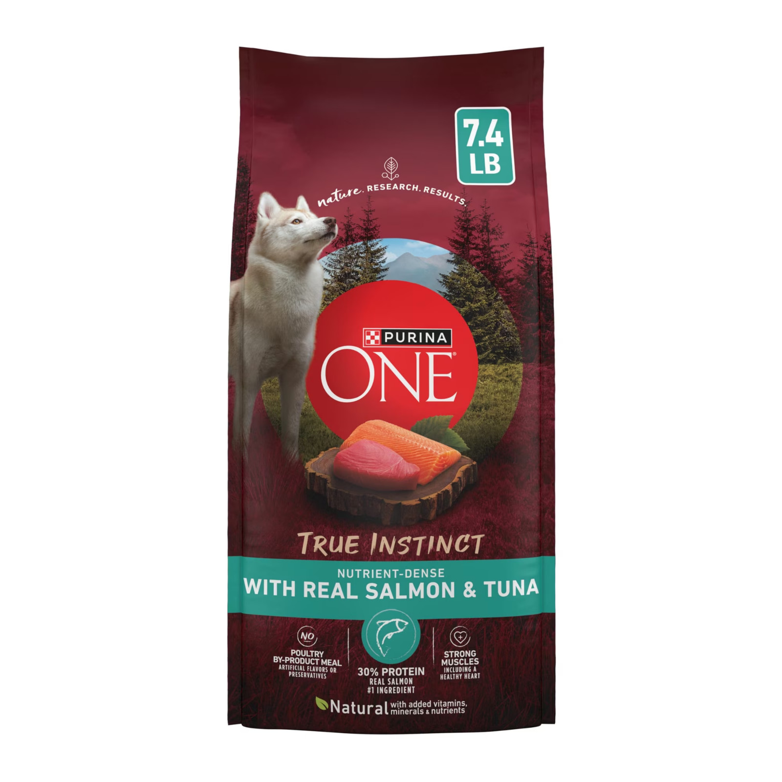 Purina ONE True Instinct Salmon Tuna Dry Dog Food 7.4 lb Bag FREESHIP
