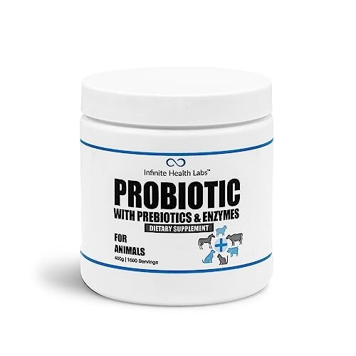 400g Probiotics for Dogs and Cats – Vet Formulated Pet Prebiotic & Enzyme Powder