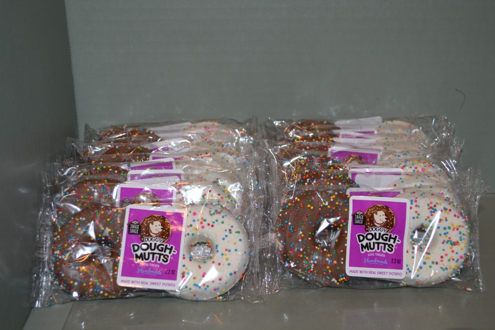 (16) Doggy Dough-Mutts Dog Treats, 2.2 oz Each, Sweet Potato, BB Date 10/2026