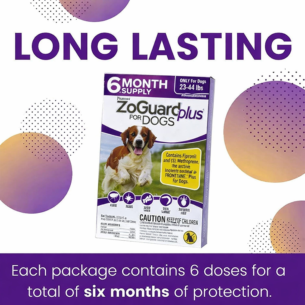 ZoGuard Plus Preventative Treatment Flea Tick for Medium Dogs 23-44 lb 6 Months