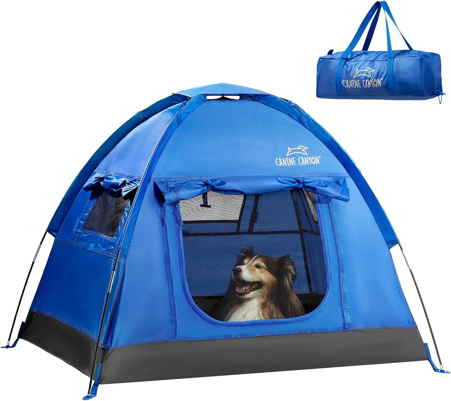 Luna Portable Dog Tent, Indoor/Outdoor Dog House for Camping, Waterproof Cat and