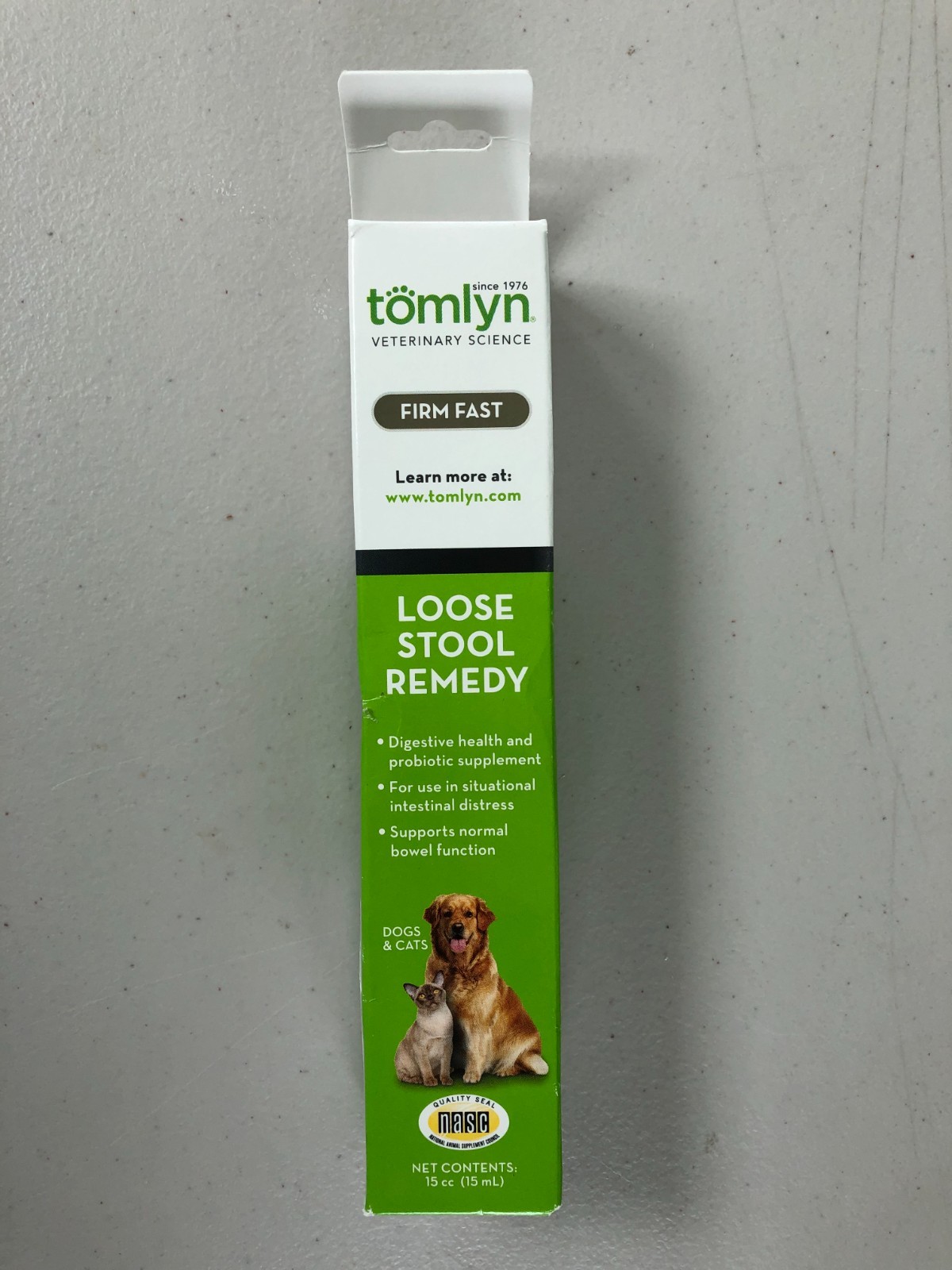 Tomlyn Loose Stool Remedy 15ml for Dogs and Cats – Exp 04/2026