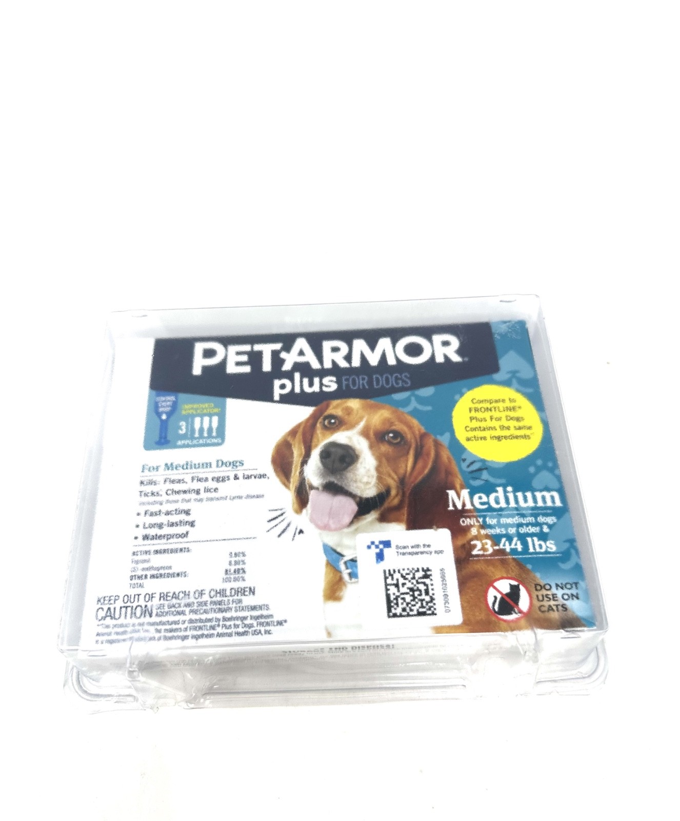 PetArmor Plus Flea Tick Medium Dogs 23-44 lbs 9 Doses Waterproof Fast 3 Pack