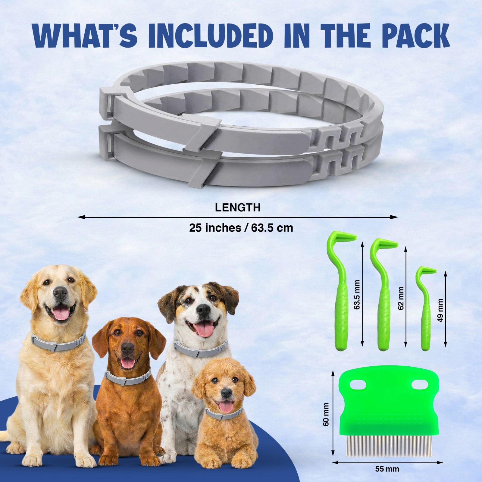BKRMART Dog Flea and Tick Collar 8 Months Protection 2 Pack Flea Collar For Dogs