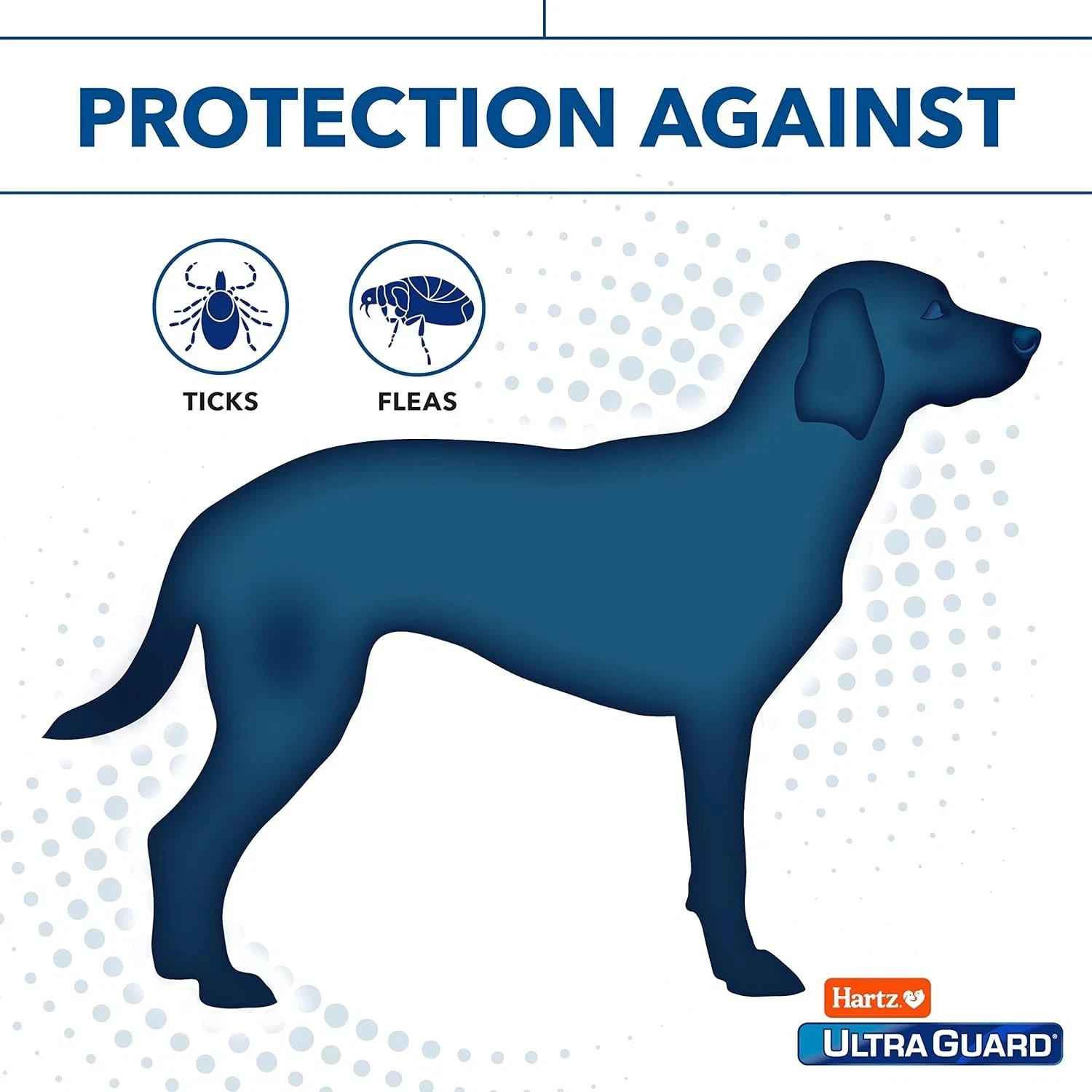 Hartz 3 PACK UltraGuard Flea & Tick Dogs and Puppies up to 20" Neck, White