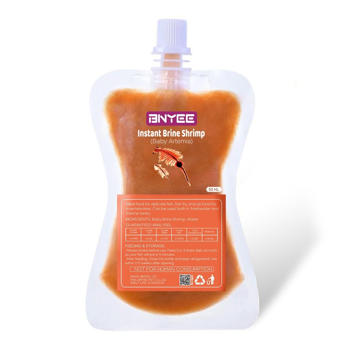 BNYEE Instant Fish Food – Consisting of Non-Living Baby 2 Fl Oz (Pack 1)