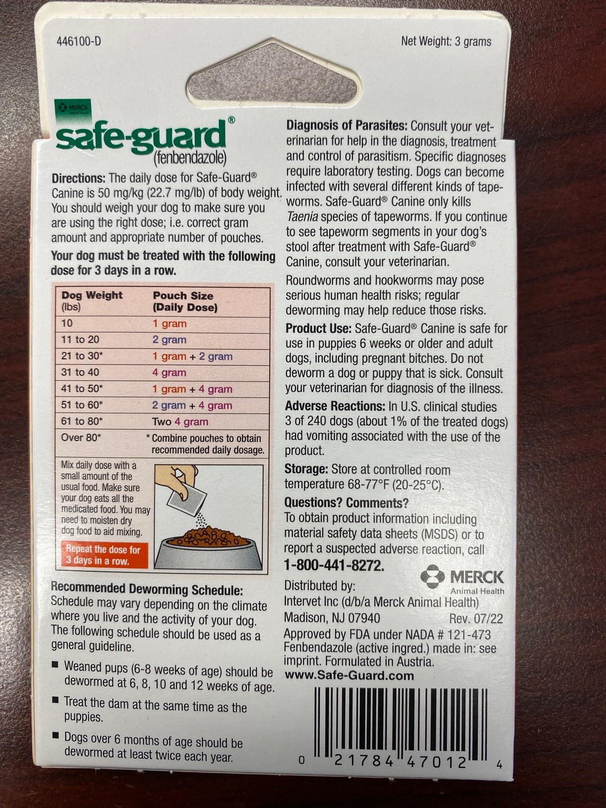 Canine Dewormer 3 Doses for Dogs – Effective 1 Gram Treatment