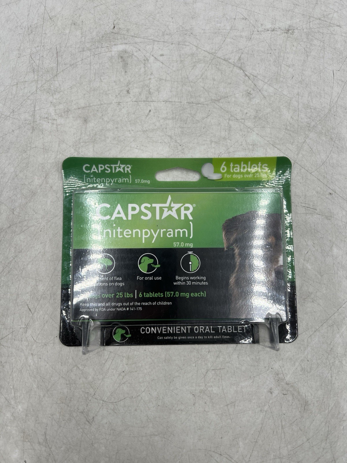 CAPSTAR Nitenpyram 6 Oral Tablets for Large Dogs (over 25 lbs) – Exp 12/2027