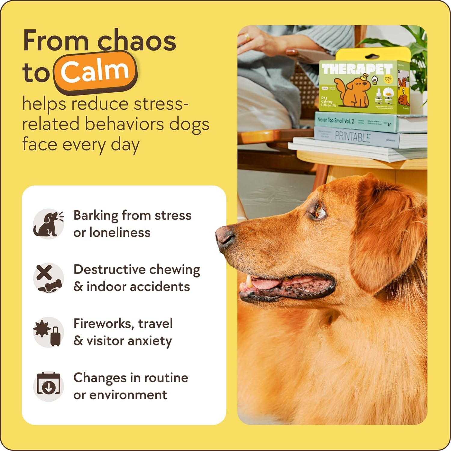 60-Day Dog Calming Diffuser Kit – Pheromone for Stress Destructive Behavior Pee