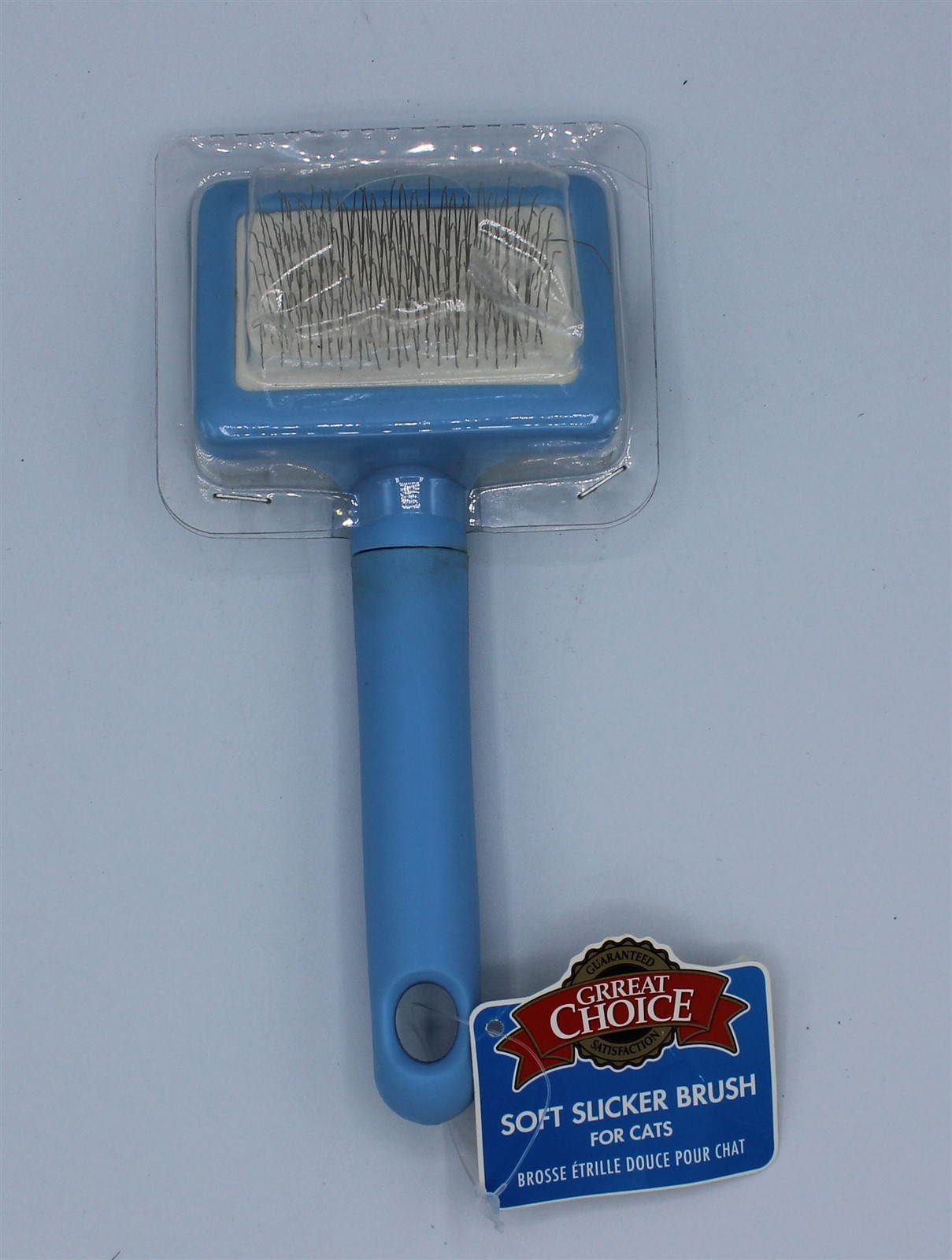 Grreat Choice Soft Slicker Brush For Cats All Breeds Blue Grooming