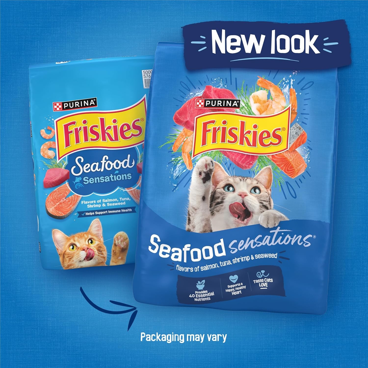 Purina Friskies Dry Cat Food Seafood Sensations 22 Pound Salmon Tuna Shrimp