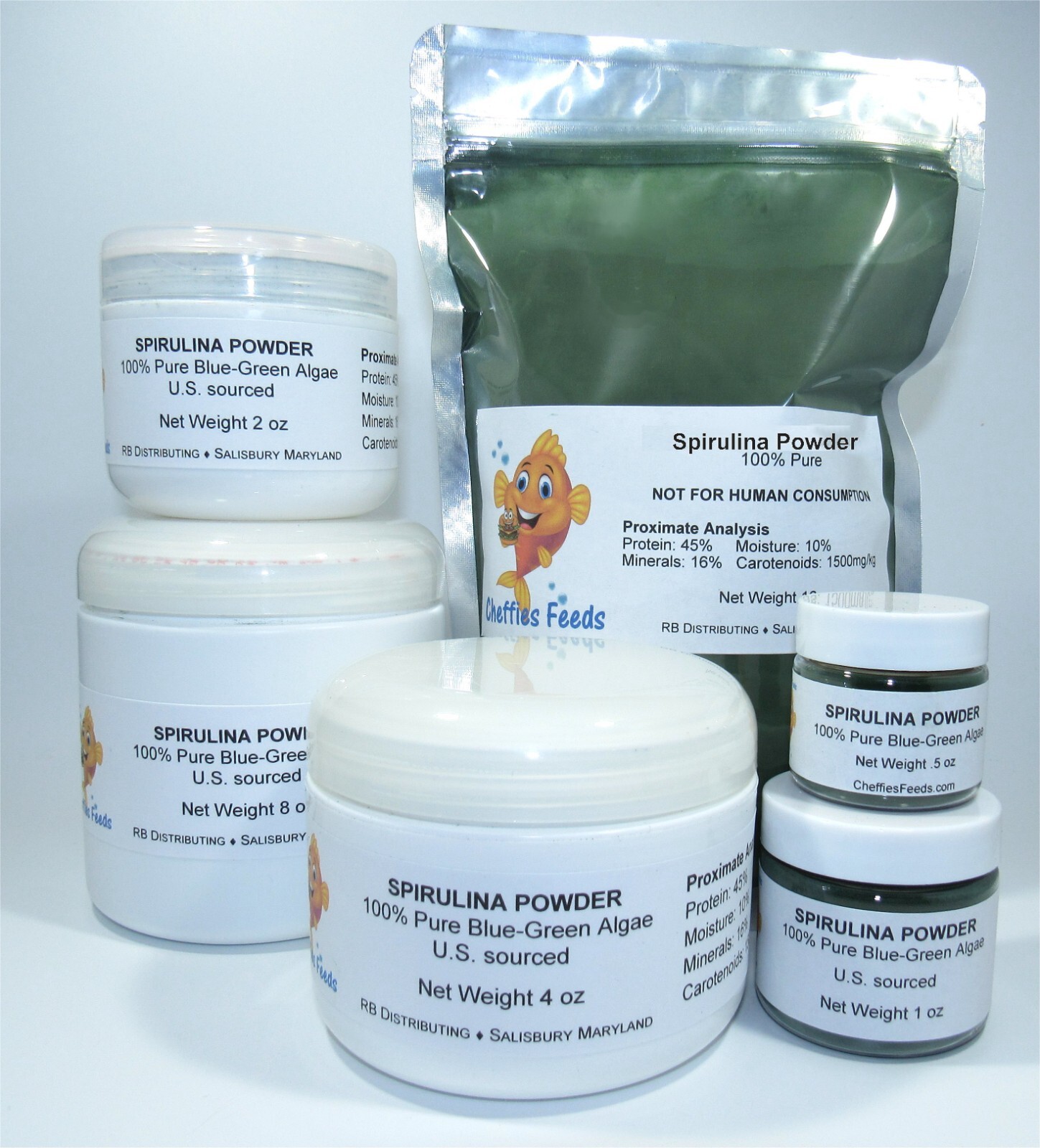 SPIRULINA POWDER Pure Protein-Rich Green Algae Feed Fry Fish Shrimp Daphnia New
