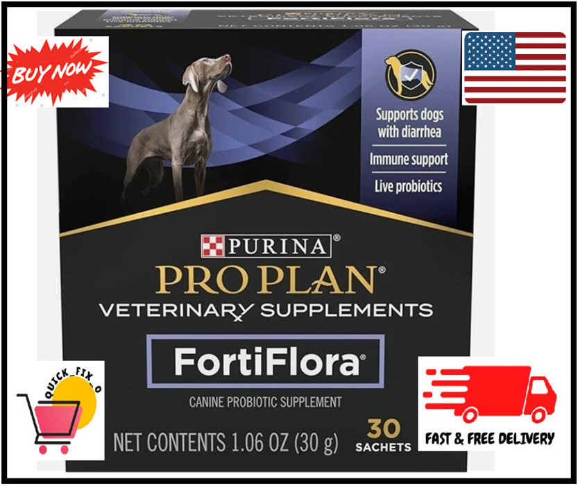 Purina FortiFlora Pro Plan Veterinary Probiotic DOG Supplement – 30 Sachets