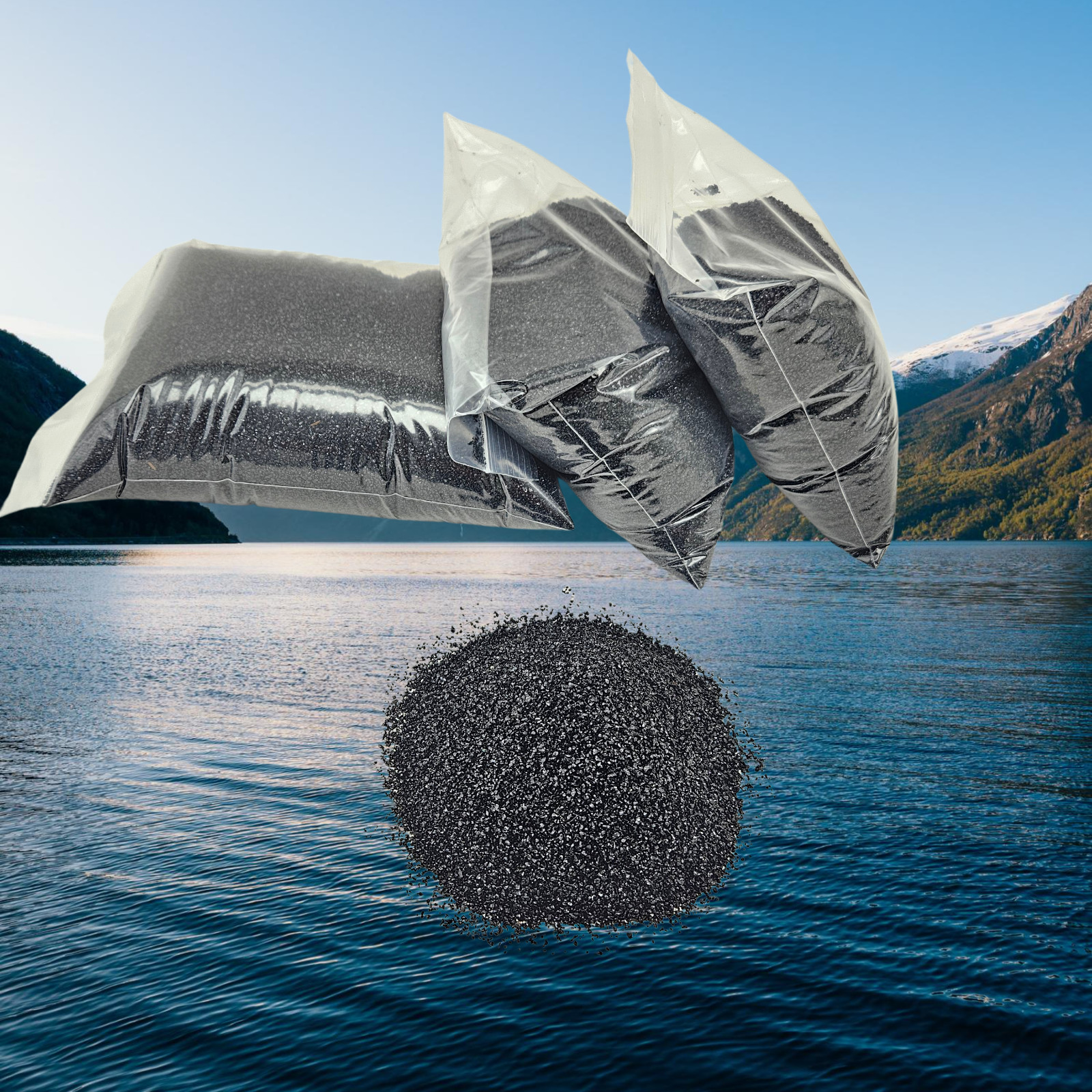 Black Aquarium Sand Made in U. S. A. 5, 10, 25 LBS