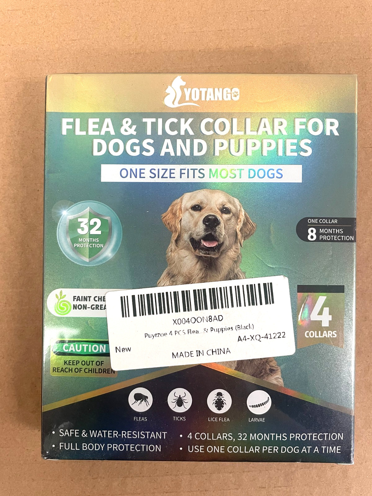Flea and Tick Collar for Dogs And Puppies 4 PCS Collars