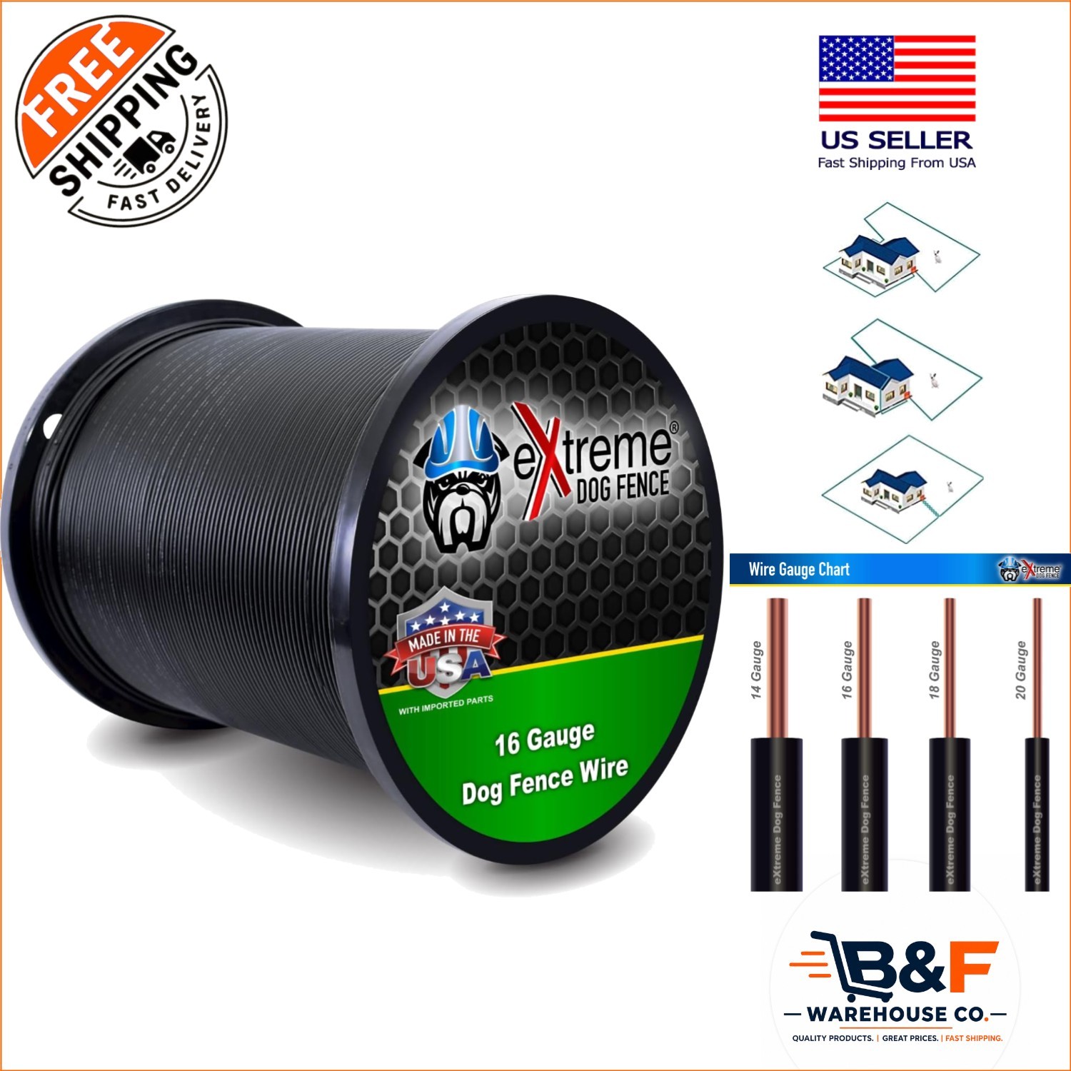 1000 Ft 16 Gauge Electric Dog Fence Wire – Heavy-Duty, Reliable Protection