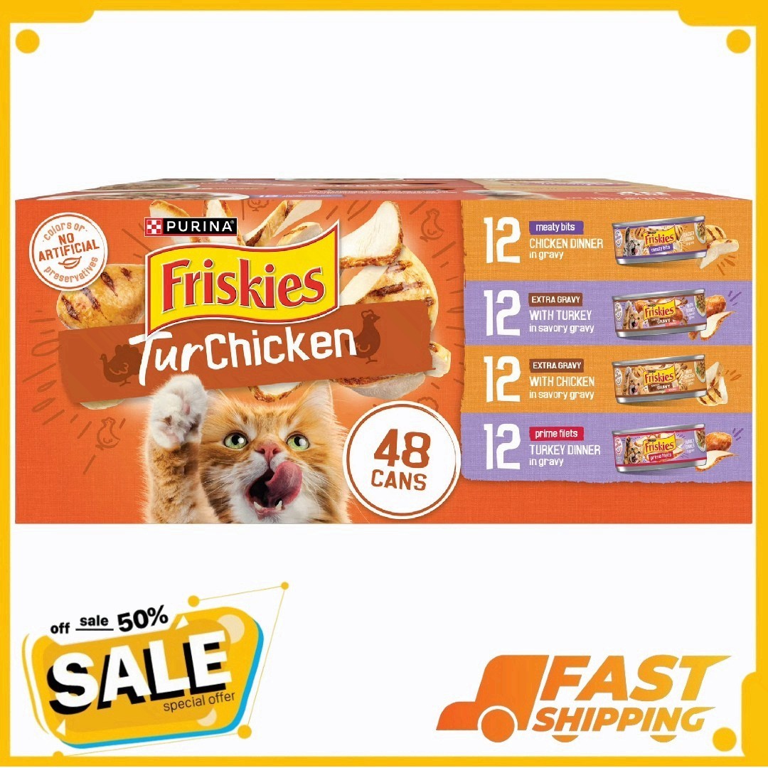 Purina Friskies Turchicken Gravy, Soft Variety Pack, Wet Cat Food, 5.5 oz Cans