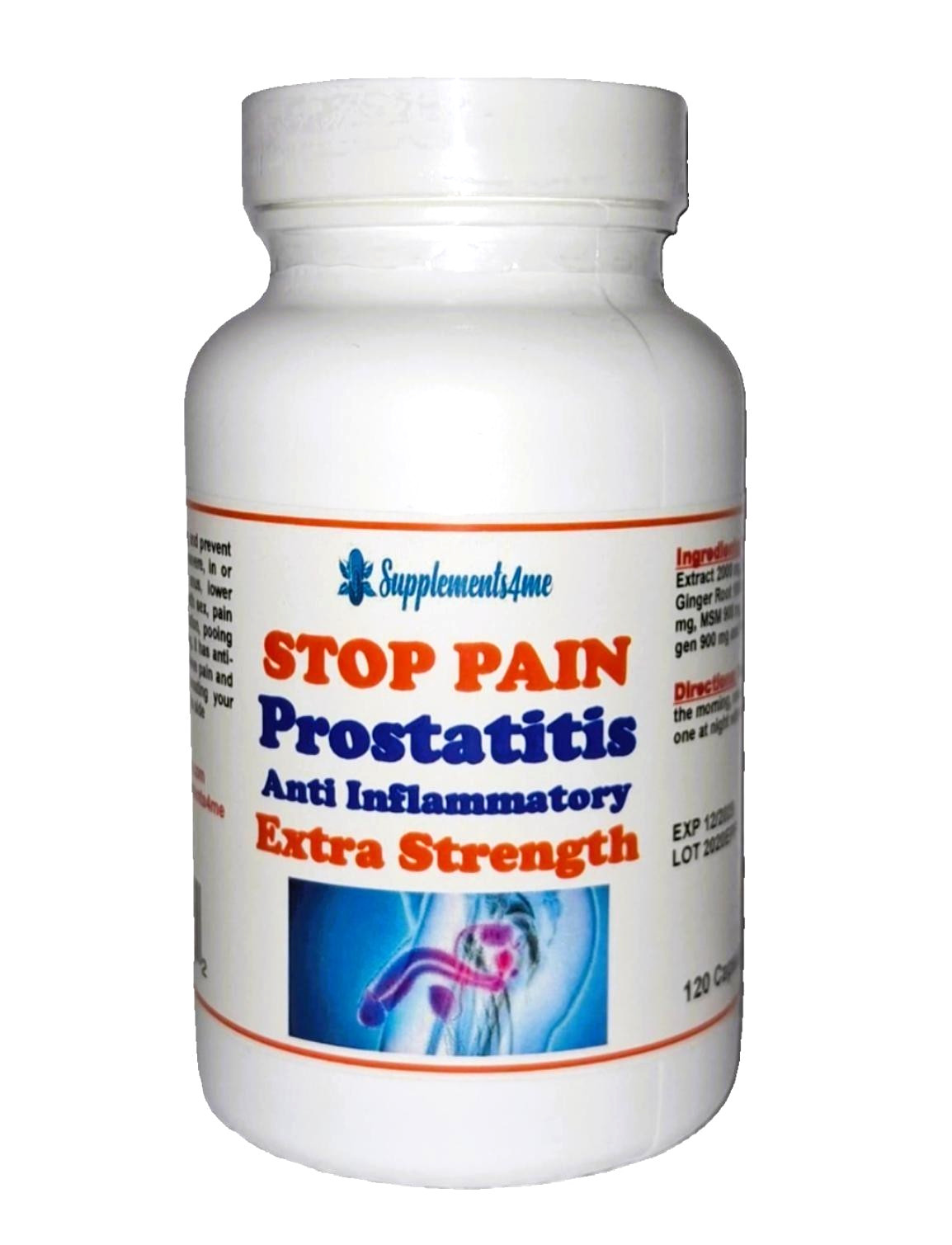 NATURAL HERBS TO IMPROVE PROSTATITIS PAIN FOR MEN ALPHA – 120 CAPS – MADE IN USA