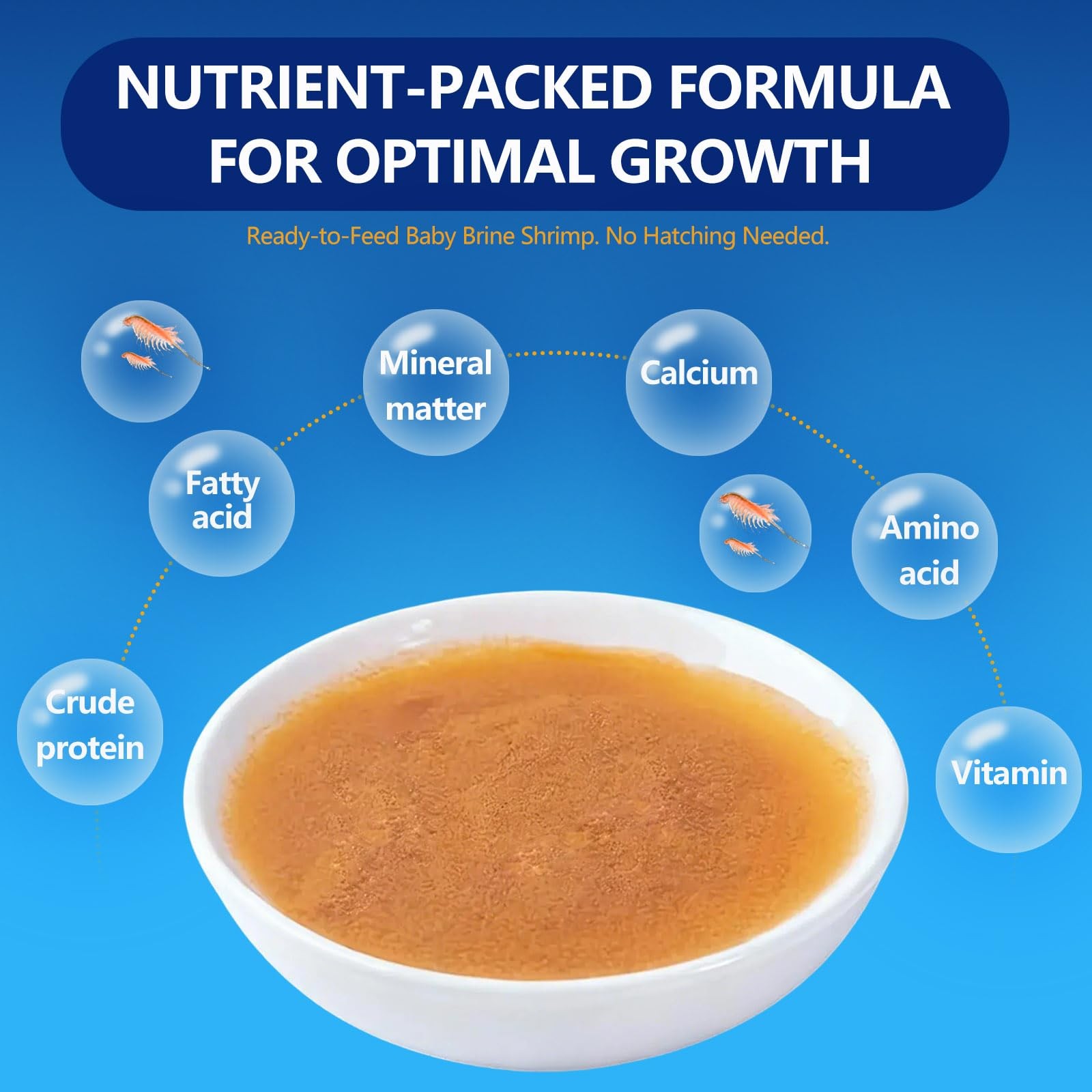 JADINGSFARM Instant Baby Brine Shrimp Fish Food, No Hatch High Protein Fry Fo…