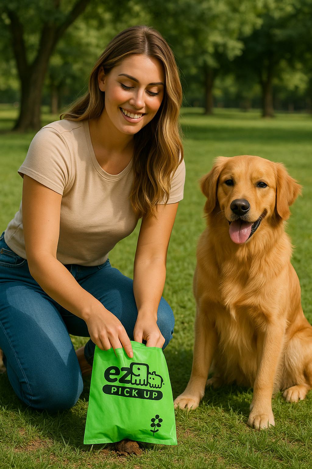 1000ct Green Dog Pickup Poop Bags, Dog Walking, Puppy Training Poopy Waste Bag