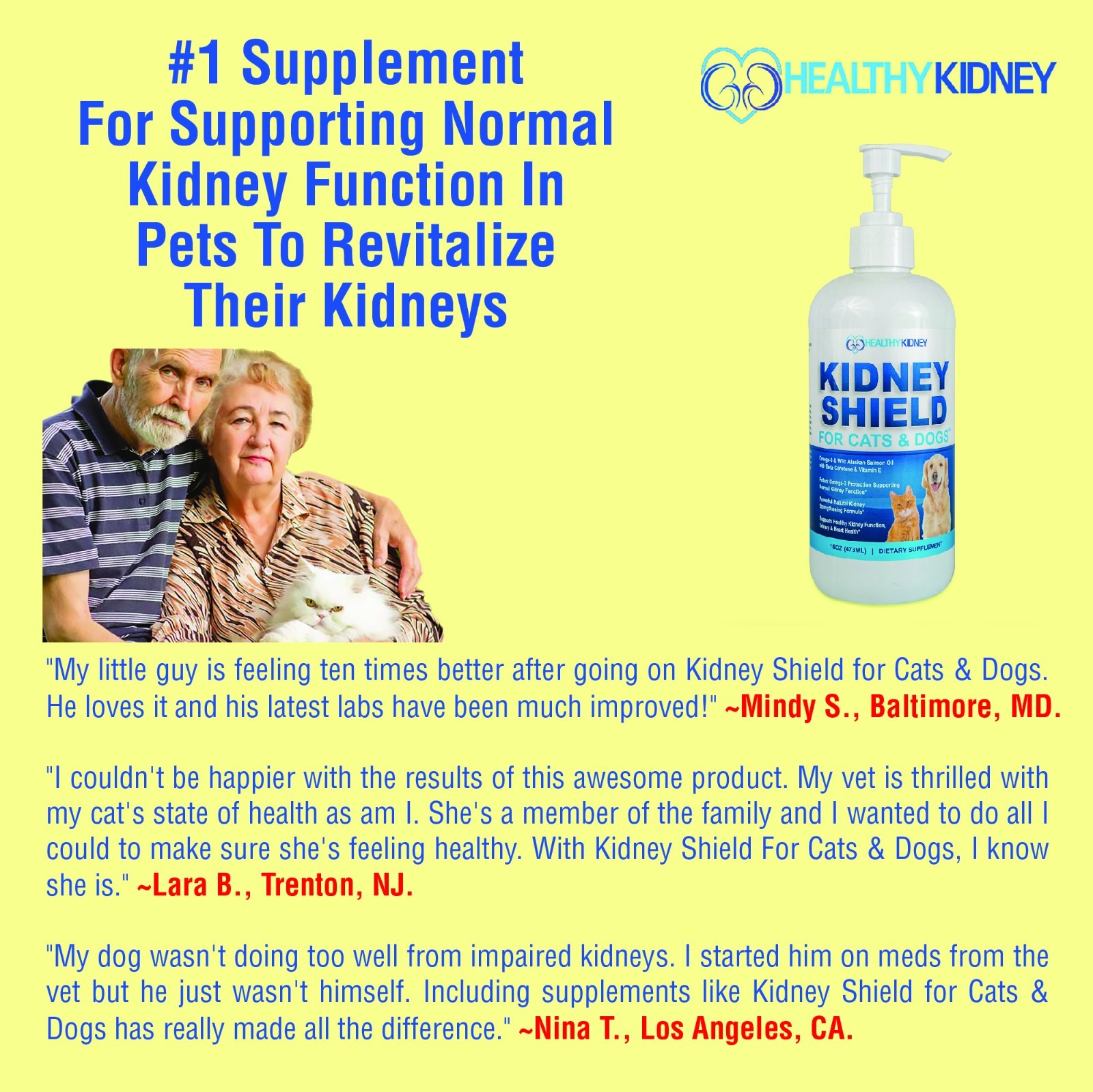 Healthy Kidney Improve Pets Alive Support Fish Oil For Cats & Dogs, 16 Oz.