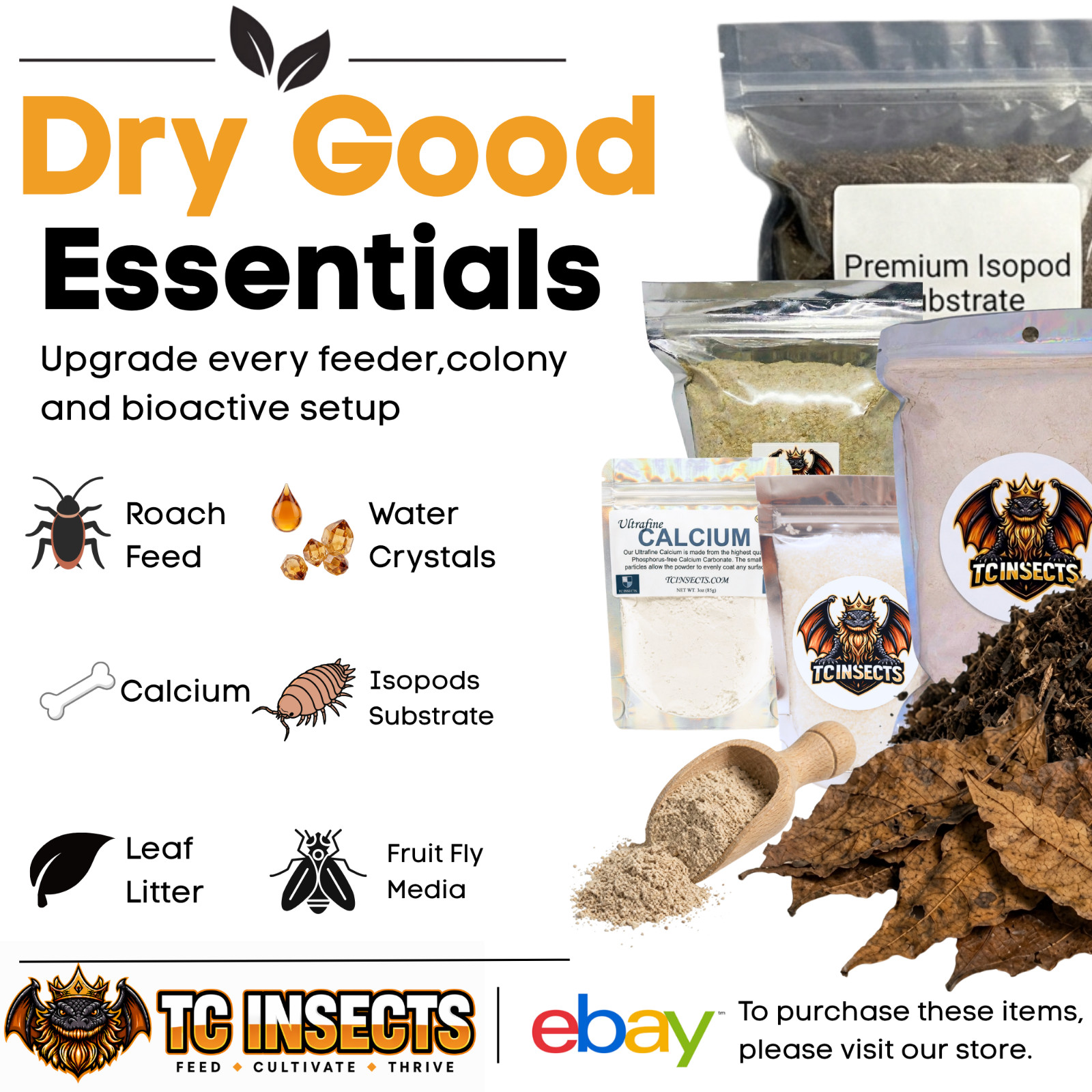 TC INSECTS Live Red Runner Roaches Feeder Insects for Reptiles Amphibians & More