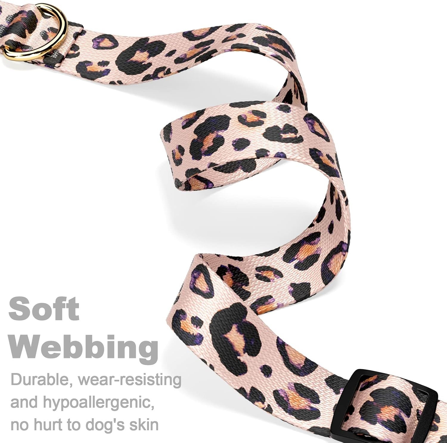 Heavy-Duty Adjustable Dog Collar for Medium Dogs – Quick Release & Soft Material