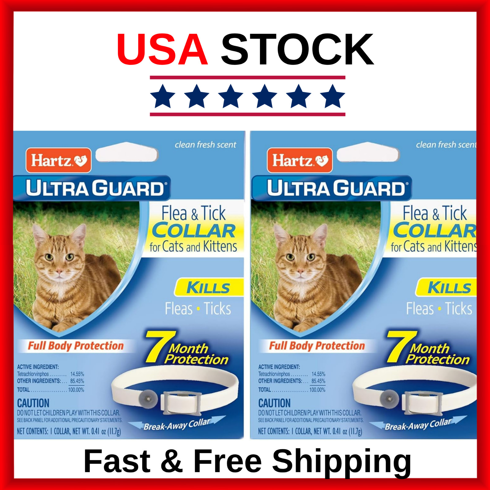 Hartz UltraGuard Flea & Tick Collar for Cats & Kittens 7 Months Protection, 2ct*