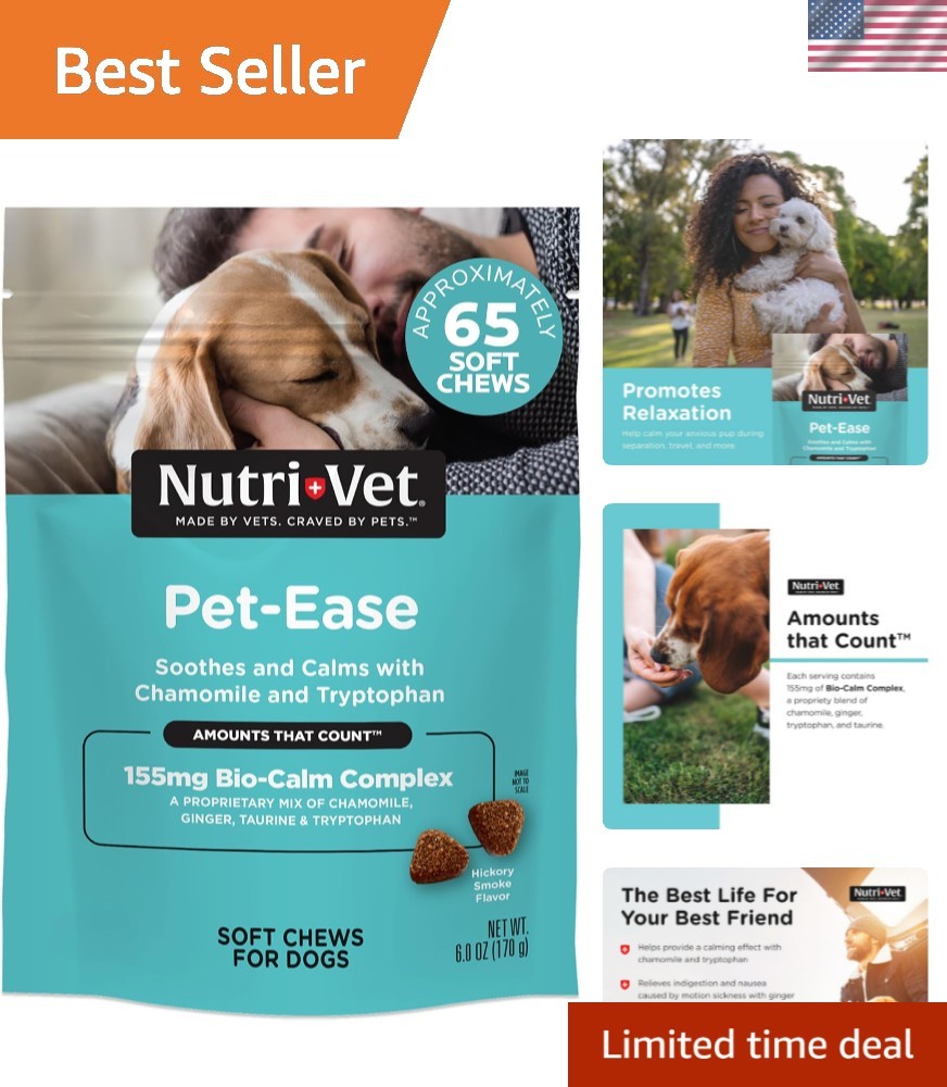 Nutri-Vet Calming Chews for Dogs, Dog Calming Chews, Chamomile, 6oz | Calming…