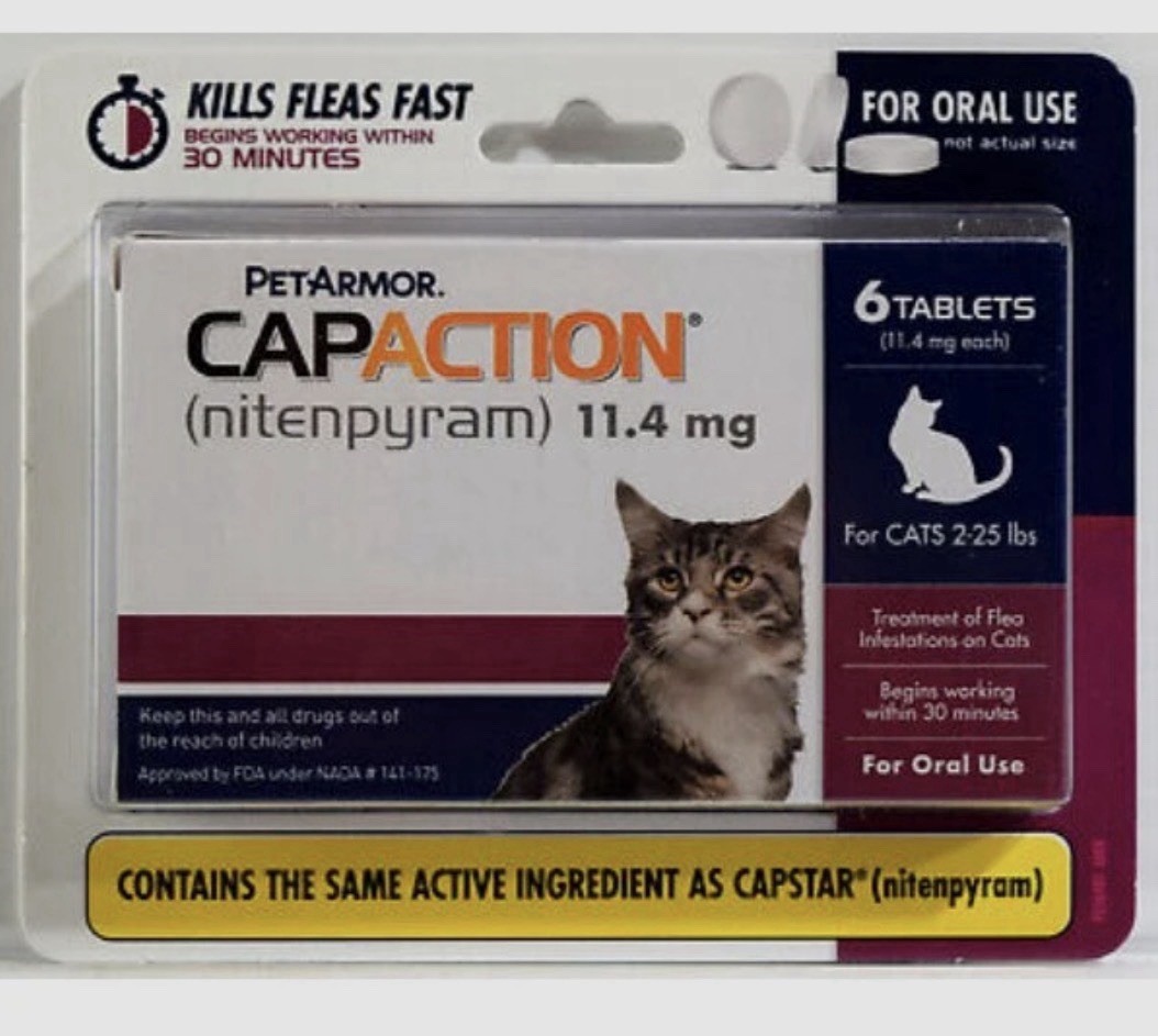 Capstar Or Capaction Nitenpyram 11.4mg 6 Tablets For Cats 2-25 LBS READ