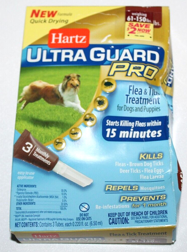 Hartz Ultra Guard Pro Flea & Tick Monthly Treatments for Dogs/Puppies 61-150 lbs