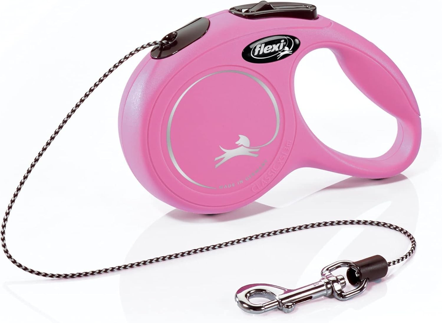 FLEXI Pink XS Retractable Dog Leash, 10ft, Up to 18lbs