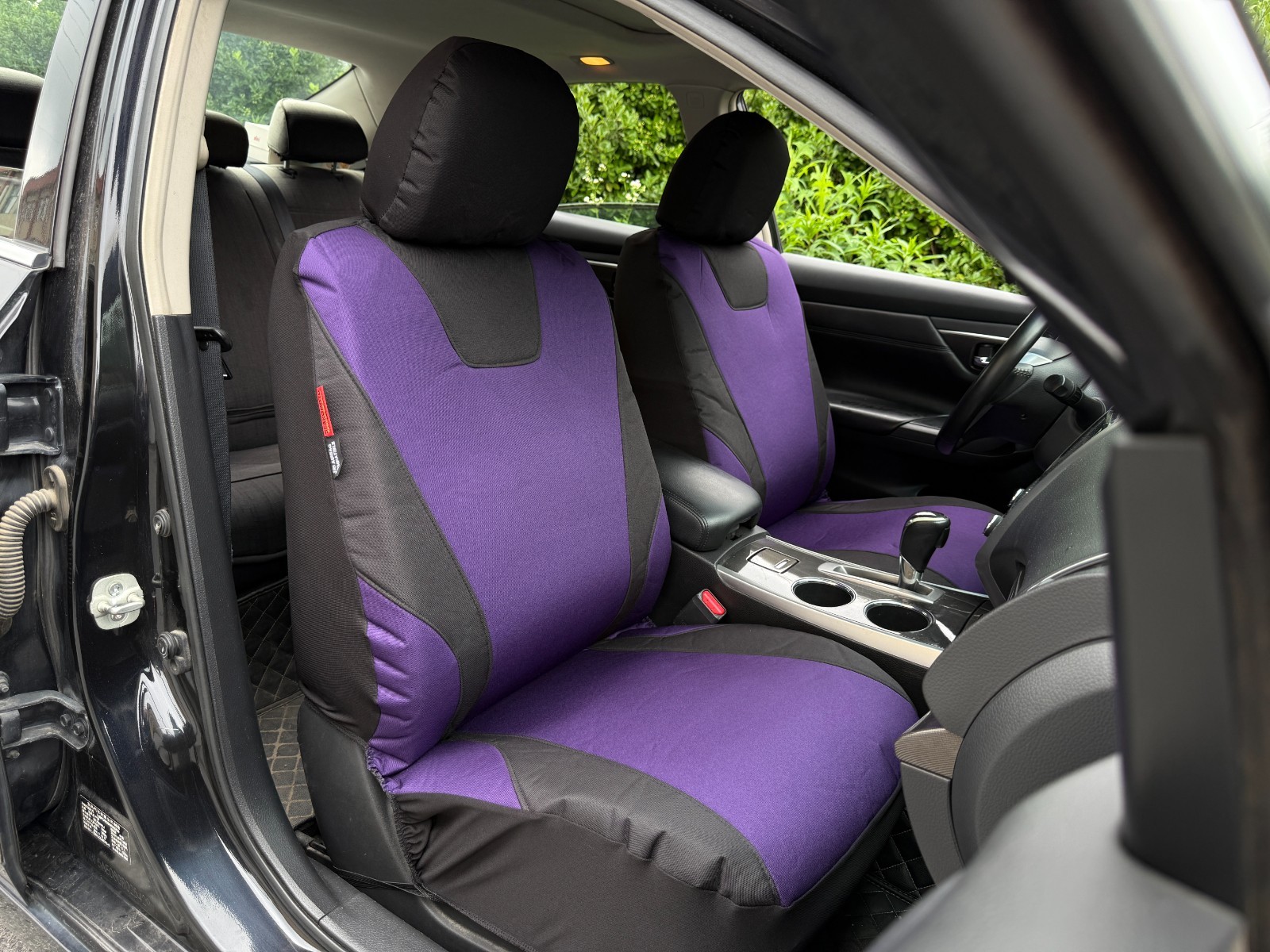 For Hyundai Santa Cruz 2022-Now Car Front Seat Covers Durable Purple Canvas 2PCS