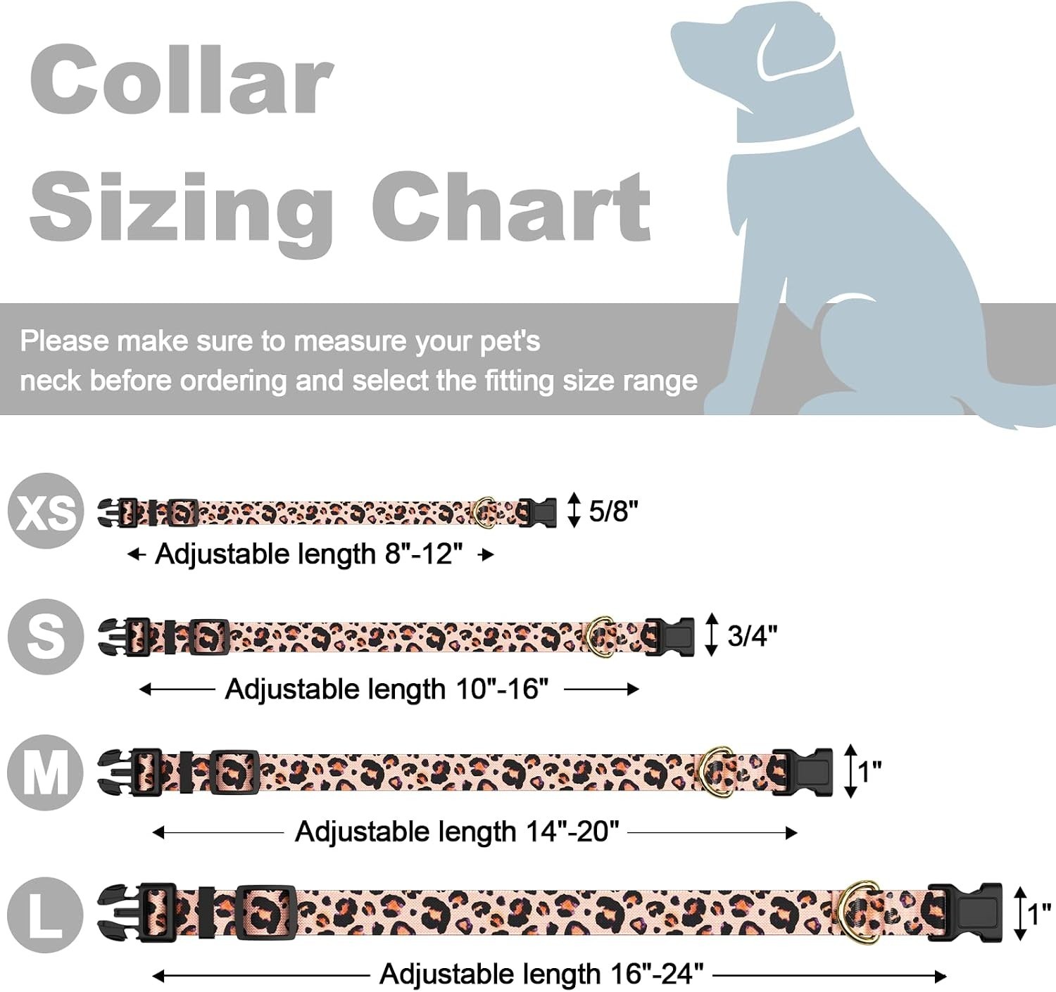 Heavy-Duty Adjustable Dog Collar for Medium Dogs – Quick Release & Soft Material