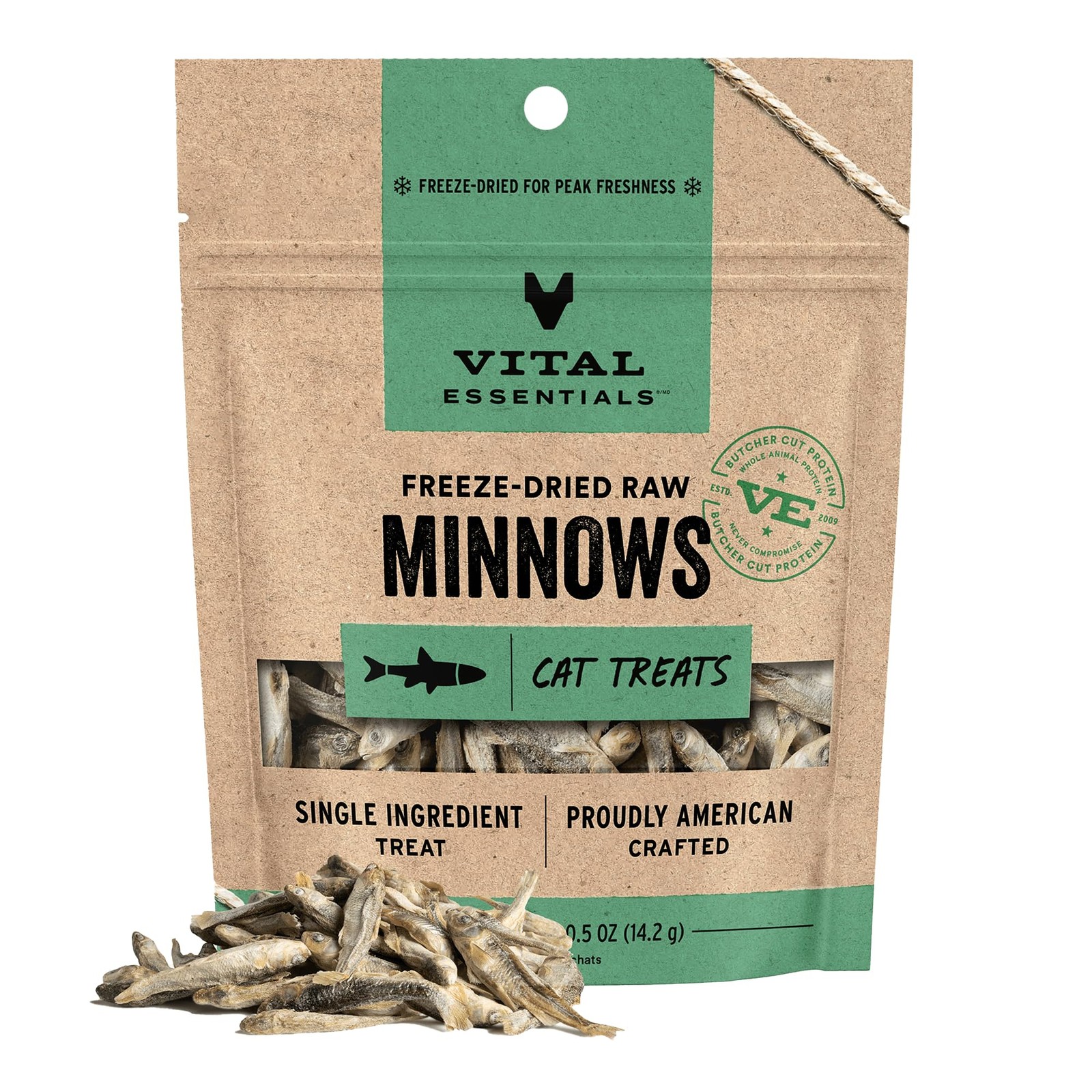 Freeze Dried Minnows Cat Treats | Single Ingredient | Premium Quality | Grain…