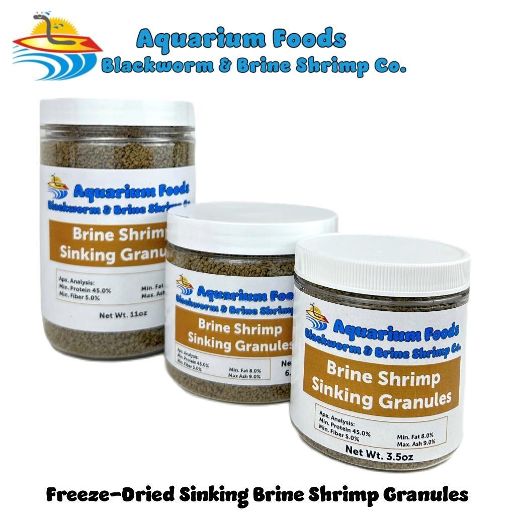 Brine Shrimp Sinking Granules – Tropical Fish, Marine Fish, Koi & Turtles. JAR