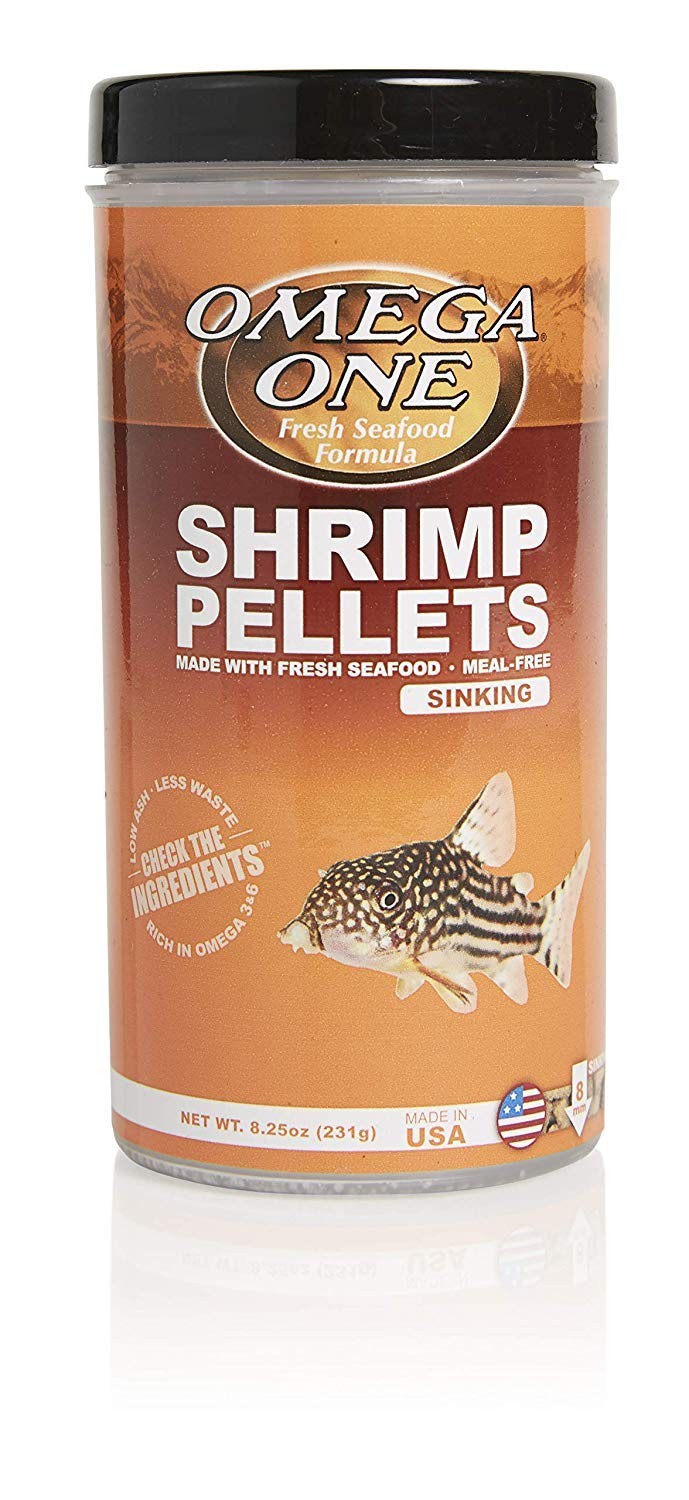 Omega One Sinking Shrimp Pellets, 8mm 8.25 ounces (Pack of 1), Yellow