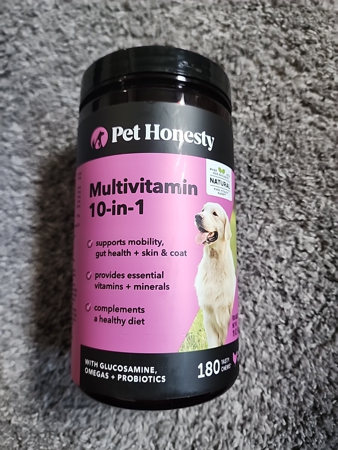 PetHonesty 10 in 1 Dog Multivitamin Glucosamine & Probiotic 180 Chews #519