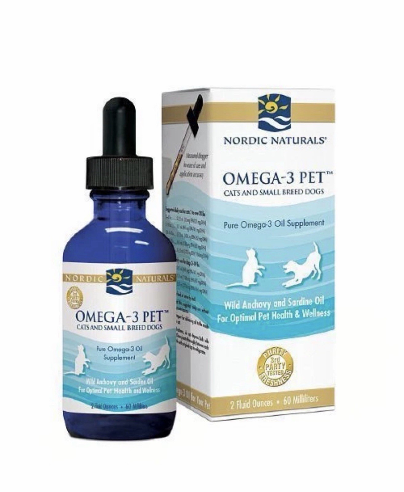Nordic Naturals Pure OMEGA-3 PET EPA & DHA Fish Oil For Dogs Cats Supplement –