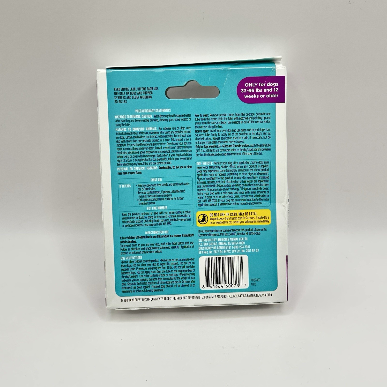 Sergeant’s Guardian Flea & Tick Squeeze On Topical for Dogs, 33-66 lbs., 3 Count